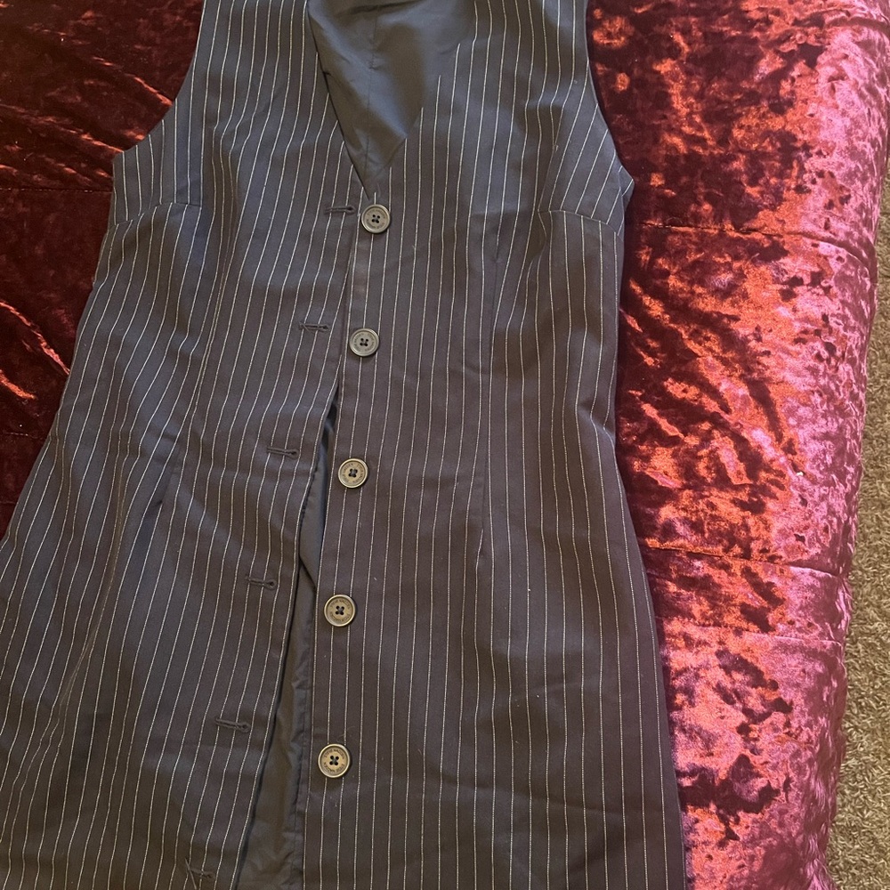 Steve Madden Navy blue Pinstripe Mini Dress